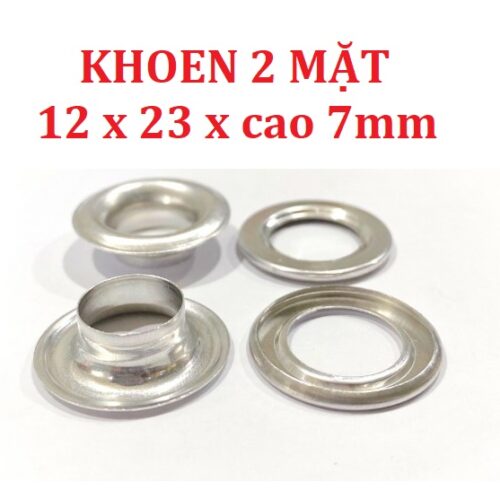 Khoen bạt 12mm x 23mm Nhôm Long đền 2 mặt