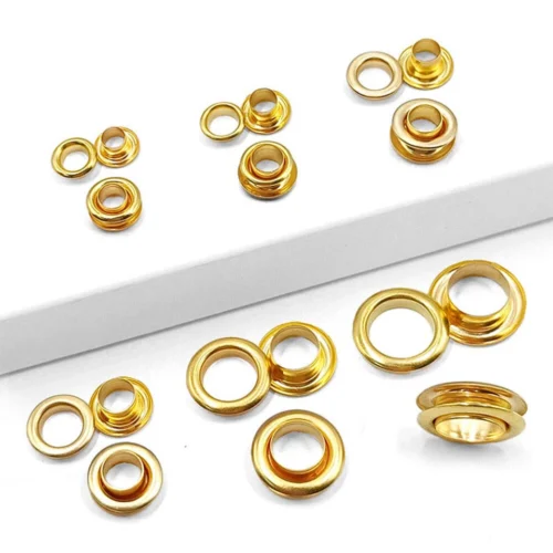 Khoen mắt cáo 4mm 5mm sắt màu vàng