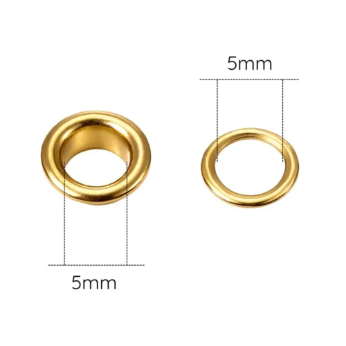 Alternative view of Khoen mắt cáo 4mm 5mm sắt màu vàng