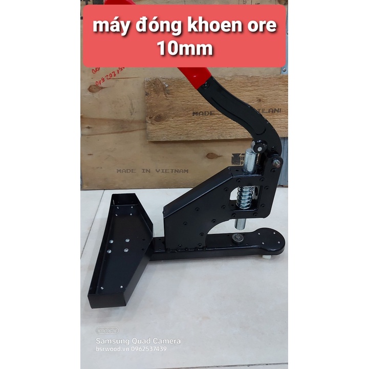 Máy dập khoen mắt cáo ore Đóng khuy bạt Thân bằng thép sơn tĩnh điện Không cần đục lỗ sẵn Size 8mm, 10mm, 12mm, 16mm - Ảnh 5