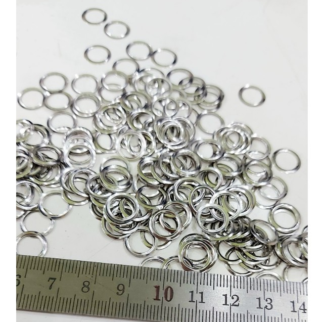 Long đền 6mm (Đệm lót mặt sau dành cho khoen ore bọc lỗ tròn, khuy mắt cáo) Bằng thau không gỉ Màu bạc Bịch 1000 cái - Ảnh 2