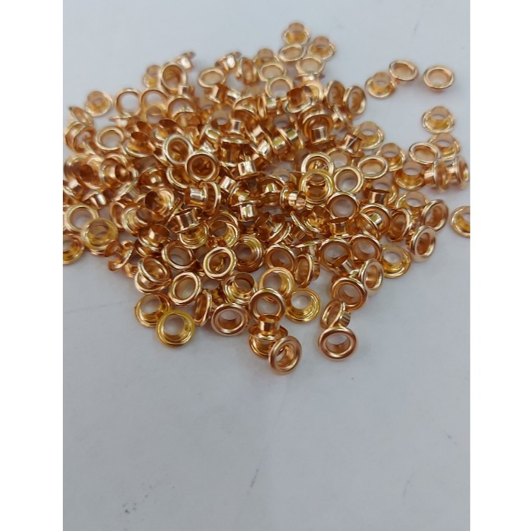Khoen ore loại 5li,6li,8li,10li không rỉ sét (Khoen bằng thau loại mỏng) Màu bạc Màu vàng Bịch 100 cái Có long đền - Ảnh 5