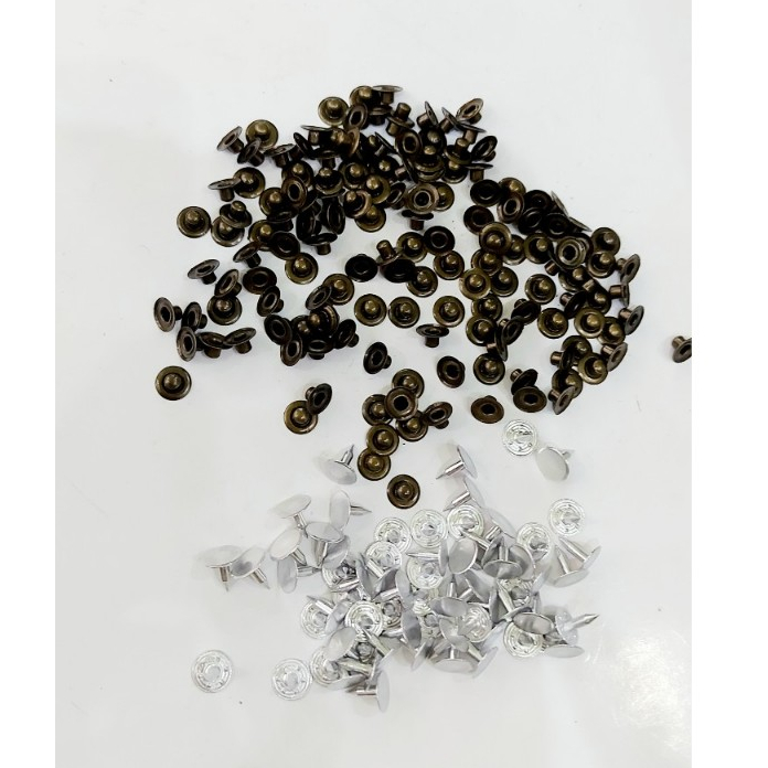 Nút đinh tán cố định túi quần jean (rivets for jeans pocket) Bằng thau không gỉ Màu đồng Màu khói Bịch 100 cái - Ảnh 6