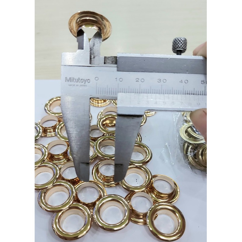 Khoen ore 12mm Khoen mắt cáo 12 ly Bằng INOX không gỉ MÀU VÀNG Khuy mắt cáo bấm vải Phụ liệu may mặc cao cấp - Ảnh 7