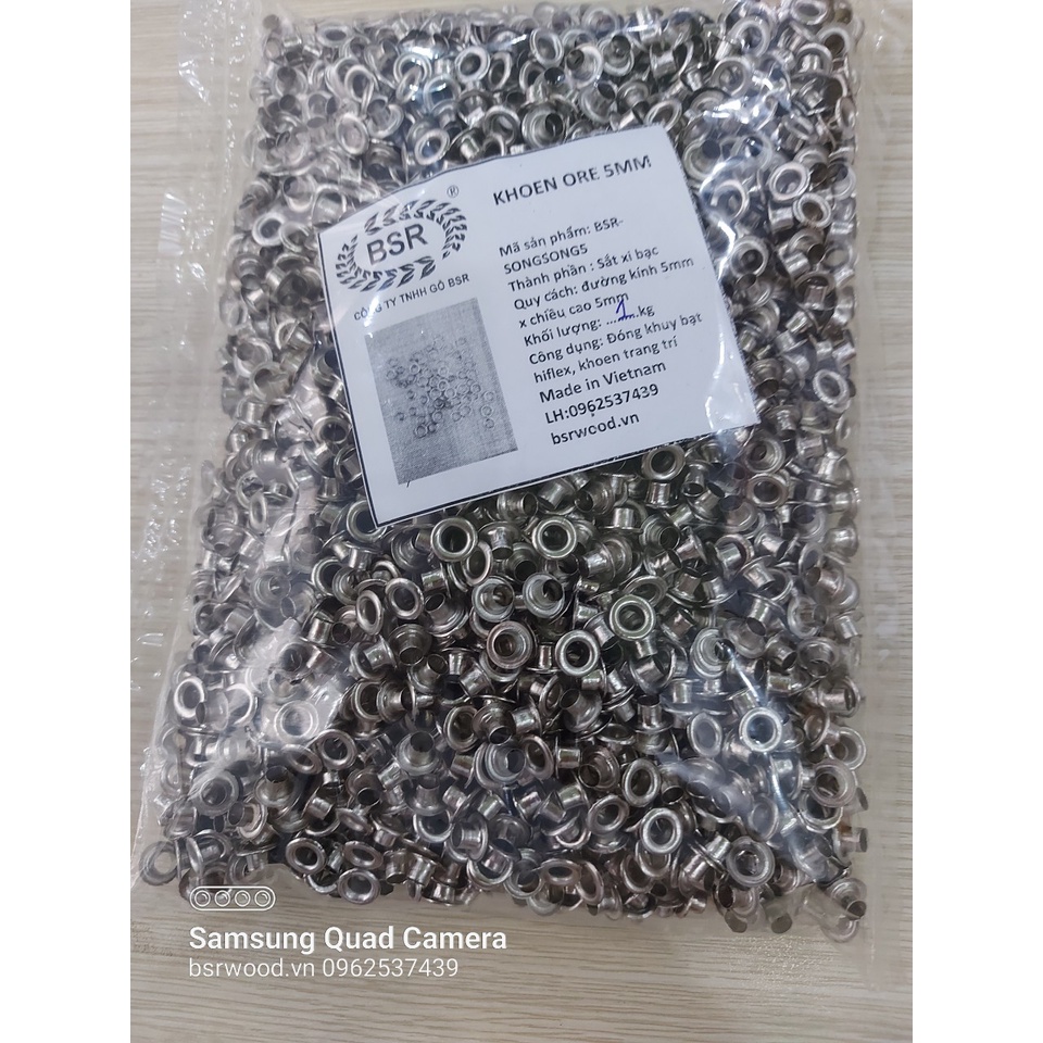 1KG Khoen ore mắt cáo 5mm Sắt xi màu Khuy ore mắt cáo bấm bạt, túi giấy Không long đền - Ảnh 7