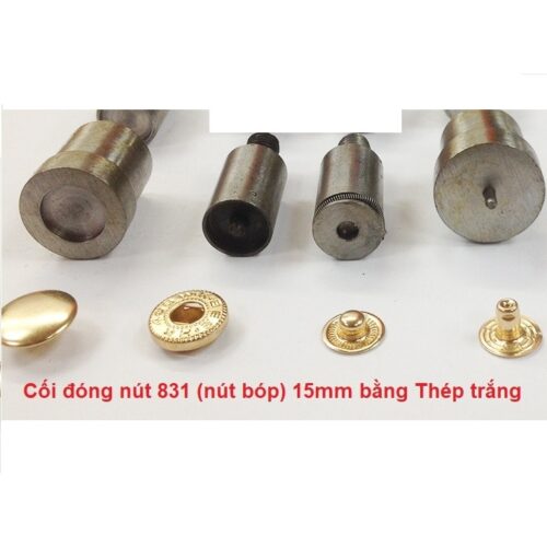 Alternative view of Cối đóng nút 4 thành phần (nút bóp, nút lò xo) Dùng cho máy xanh máy đóng nút thủ công Size 10mm,12mm,15mm,17mm