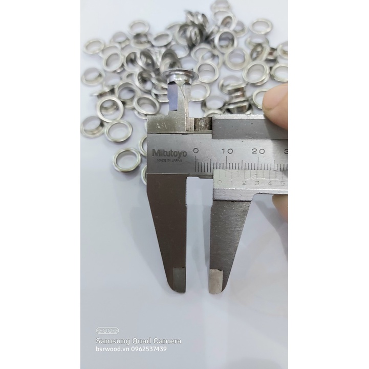 Khoen ore 8mm Khoen mắt cáo 8ly Bằng Thau không gỉ(mỏng) Màu Bạc Đồng Vàng Khuy mắt cáo Chuyên bấm vải Phụ liệu may mặc - Ảnh 7
