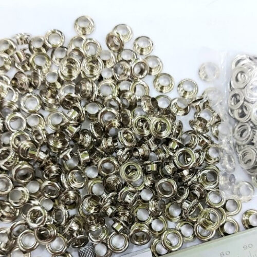 Alternative view of [SỈ] Khoen ore 6mm Khoen mắt cáo 6 ly Bằng INOX không gỉ Màu bạc sáng bóng Bịch lớn 1000 cái Mắt cáo bấm vải Phụ liệu
