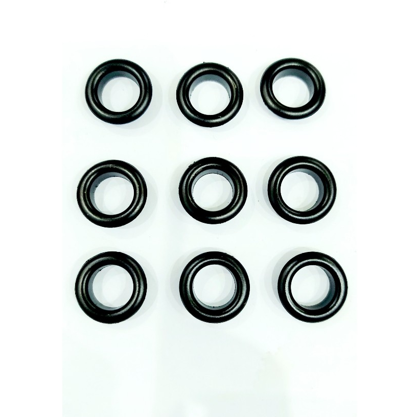 Khoen mắt cáo 14mm Thau không gỉ Khoen bọc sơn đen nhám / Màu khói Phụ liệu may mặc túi xách, balo, bạt ô tô - Ảnh 2