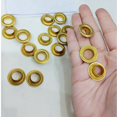 Khoen ore mắt cáo 12mm Bằng sắt xi màu VÀNG Khuy mắt cáo bấm bạt, túi giấy Túi 100 cái +100 long đền KHOEN SẮT SẼ GỈ SÉT