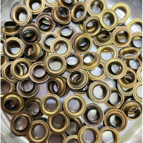 Khoen ore 12mm Khuy mắt cáo đóng bạt, bấm bạt 12ly Bằng sắt Màu Đồng Túi 100 cái + 100 long đền