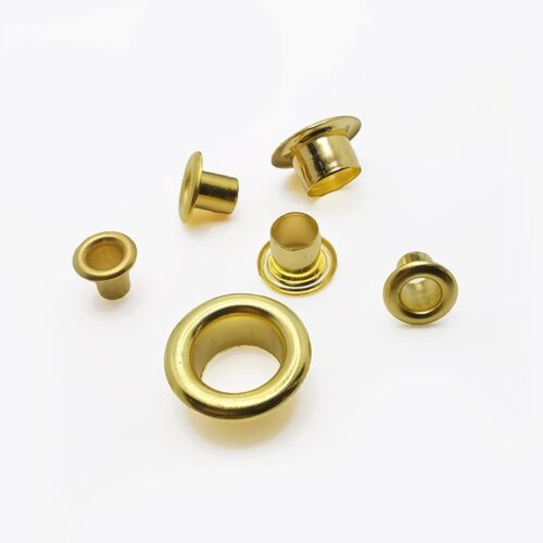 Alternative view of Khoen ore mắt cáo 6mm, 8mm, 10mm, 12mm Chân cao 7mm Khoen bạt Bằng SẮT màu VÀNG Có long đền