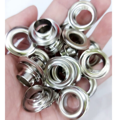 Khoen bạt khoen ore 12mm Chân cao 7mm Khuy mắt cáo đóng bạt 12ly Bằng sắt Màu bạc