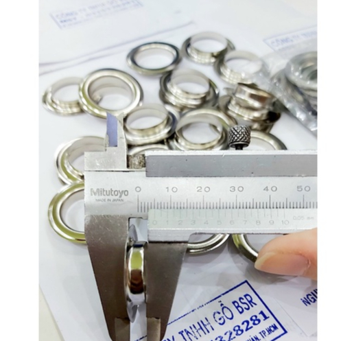 Khoen ore 20mm (2cm) Khoen mắt cáo 20ly Bằng Thau không gỉ(mỏng) Màu Bạc Vàng Khuy mắt cáo Bấm Vải Phụ liệu may mặc - Ảnh 7