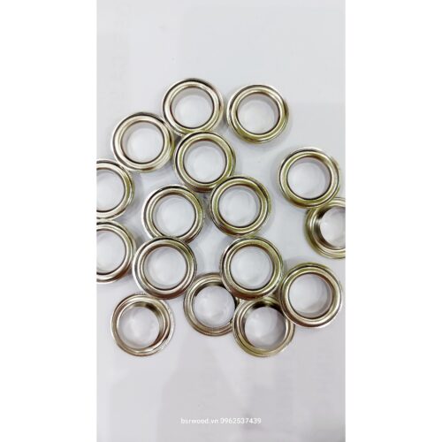 Alternative view of Khoen ore mắt cáo 17mm Chân cao 7mm Khuy luồn oze Khuy đột bạt,khoen bạt Bằng sắt xi Màu bạc Có long đền