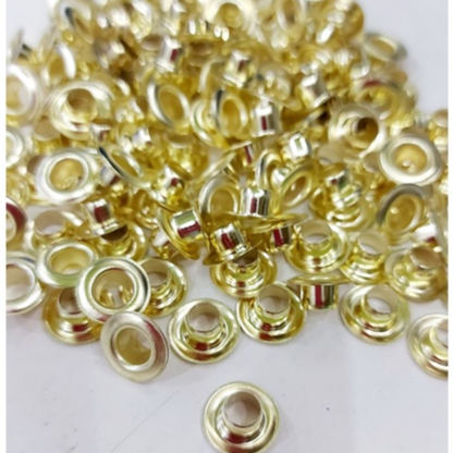 Khoen ore 6mm Bằng Sắt xi Màu VÀNG Bán sỉ Túi 1kg KHÔNG long đền Khuy mắt cáo thẻ tag, bấm túi giấy