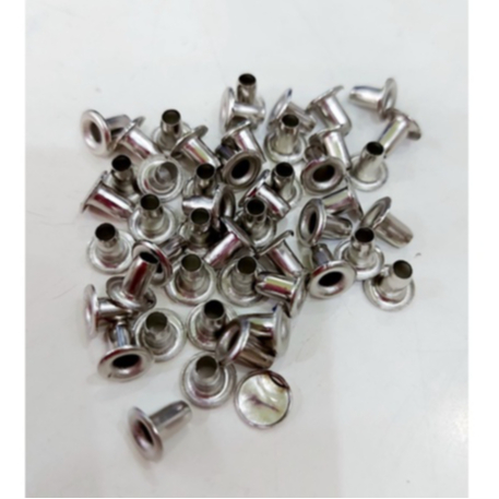 Khoen mắt cáo 3mm (Khoen ore 3 ly) Chân cao 7ly Khuy mắt cáo đóng bạt, túi giấy Bằng sắt Túi 100 cái (không có long đền) - Ảnh 3