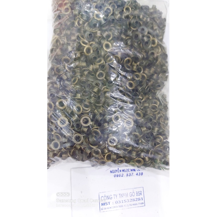 Khoen ore mắt cáo 5mm Bằng sắt xi màu ĐỒNG Khuy mắt cáo bấm bạt, túi giấy Túi 100 cái / 1000 cái / 1kg Không long đền - Ảnh 8