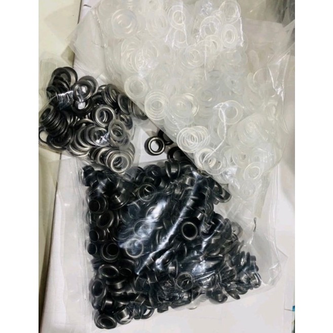 Khoen mắt cáo ore 6mm (khoen 6 ly màu khói) + long đền nhựa Khoen chuyên dùng cho quần áo xuất khẩu - Ảnh 5