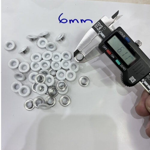 Khoen ore 6mm Khuy bấm giày xỏ lỗ dây dù giày thể thao Bằng Nhôm bọc sơn Nhiều màu Túi 100 cái Có long đền