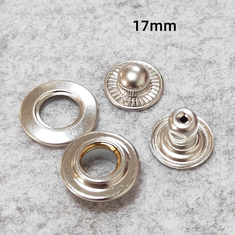 Nút bấm 4 thành phần (Mẫu SPK mắt cá) Size 15mm, 17mm, 18m Thau không gỉ nút áo da cao cấp, áo khoác, quần jean - Ảnh 5