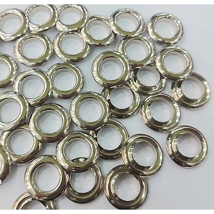 Khoen ore mắt cáo 14mm INOX không gỉ Màu bạc sáng bóng Khuy oze luồn quần áo, tạp dề, vải Phụ liệu may mặc