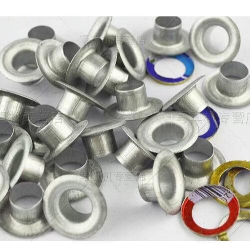 Khoen mắt cáo 12mm 16mm Bằng sắt Chân cao Khoen đóng bạt che mưa, bạt xe tải, bạt HDPE dày Bịch 100 cái Có long đền