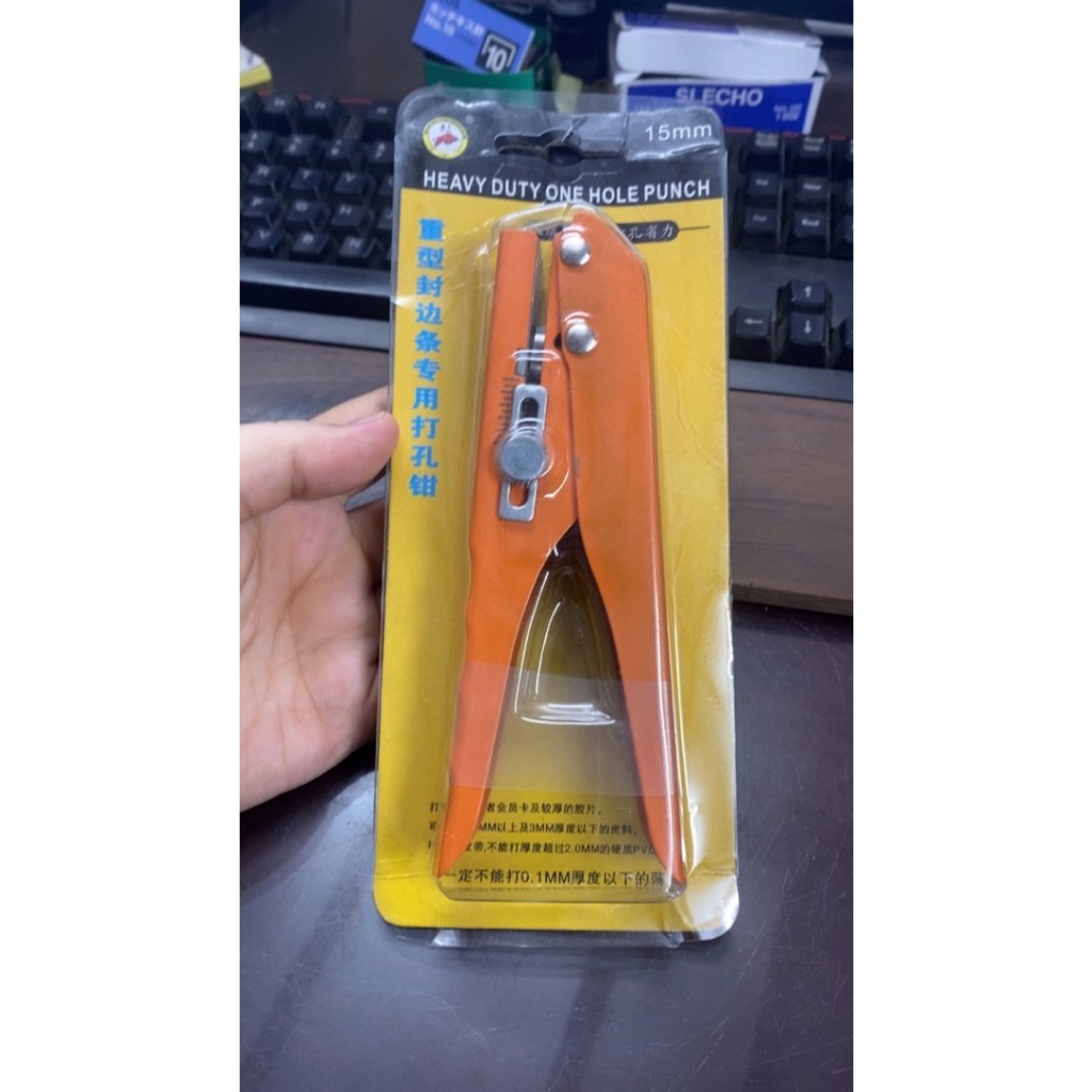 Kềm bấm lỗ tròn Size 8mm, 10mm, 12mm, 15mm Kìm bấm lỗ lên giấy card, thẻ tag, bạt, da, chỉ nhựa PVC - Ảnh 9