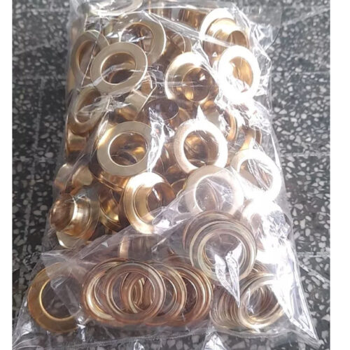 Khoen mắt cáo ore 12mm Chân Cao 6mm Khuy mắt cáo đóng bạt, bấm bạt, bấm túi giấy Bằng sắt XI MÀU VÀNG Túi 100 cái