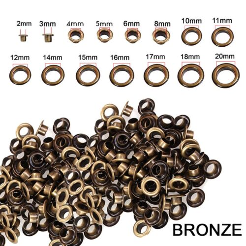 Alternative view of Khoen mắt cáo ore Chất liệu đồng thau không gỉ Nhiều size 3mm - 20mm Bịch 100 cái có long đền Phụ liệu may mặc