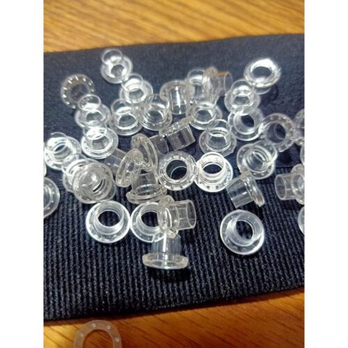 Khoen mắt cáo 5mm Nhựa trong suốt Bịch 100 cái Có long đền Phụ liệu may mặc