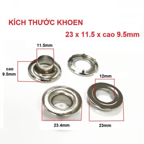Alternative view of Khoen mắt cáo Long đền có chấu Chân cao Chuyên đóng bạt dày, PVC, HDPE, bạt lưới, bạt xe tải Bằng thau không gỉ