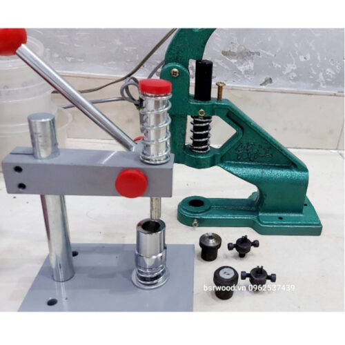 COMBO 2 máy + 1 cối đóng nút bọc vải + 2 cối đóng khoen mắt cáo cho nút (đủ bộ để làm nút bọc vải mắt cáo)