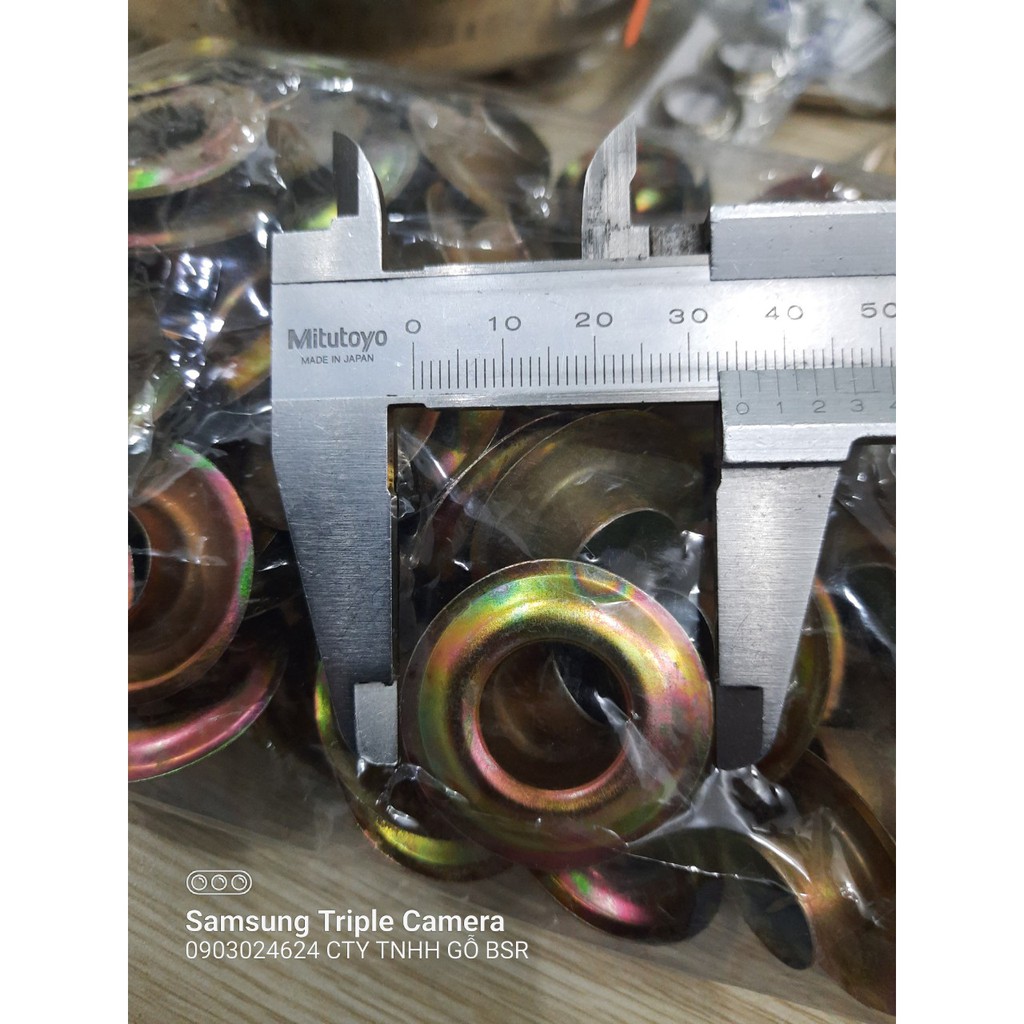 Khoen ore 16mm (16ly) Chân cao 10mm Khuy mắt cáo Chuyên dùng đóng bạt xe tải Bằng sắt xi màu Túi 100 cái + 100 long đền - Ảnh 7