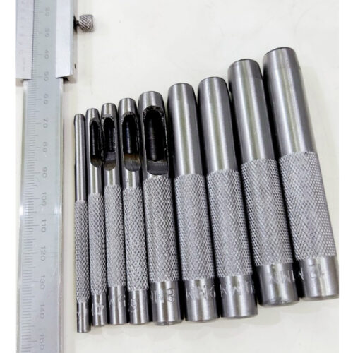 Combo Cây đục lỗ tròn nhiều size Thép cacbon Sắc bén Hàng nhập loại tốt