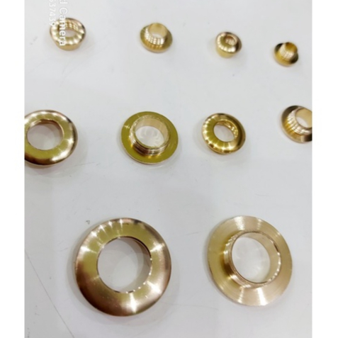 Alternative view of Khoen ore xoay Khoen mắt cáo có ren vặn 5, 7, 8.5, 10, 15mm Loại DÀY Bằng Đồng thau H65 Màu nguyên bản Phụ kiện túi xách