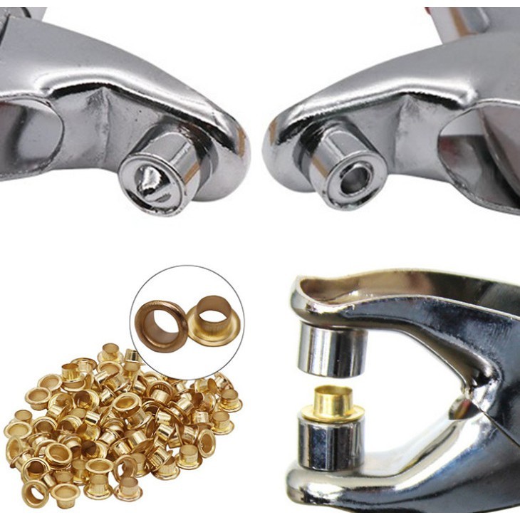 Kìm bấm khoen 5mm Bấm khoen lên giấy,da,bạt KHÔNG XÀI LONG ĐỀN - Ảnh 3