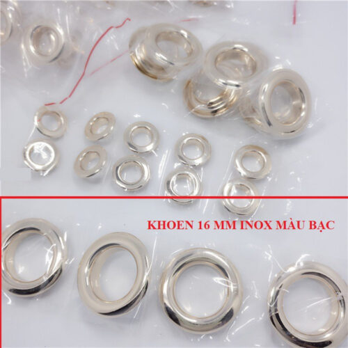 Alternative view of Khoen ore 16mm Khoen mắt cáo 16 ly Bằng INOX không gỉ Khuy mắt cáo bấm vải Phụ liệu may mặc cao cấp
