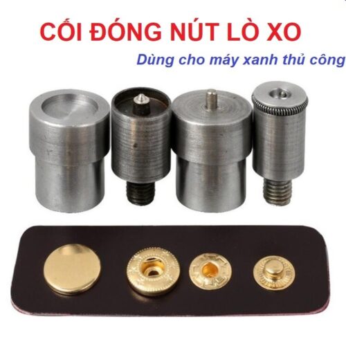 [THANH LÝ] Cối đóng nút 4 thành phần (nút bóp, nút lò xo) Dùng cho máy xanh máy đóng nút thủ công Size 10mm,12mm,15mm