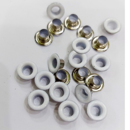 Alternative view of Khoen ore mắt cáo 4mm,5mm,6mm,8mm Bằng thau không gỉ Bọc sơn trắng Phụ liệu may mặc túi xách