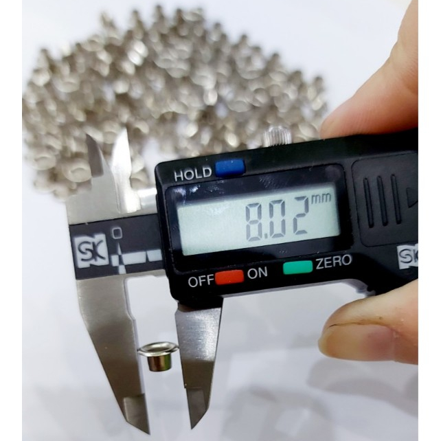 Khoen ore mắt cáo 4.5mm (4 ly 5) hau không gỉ Màu bạc, vàng, đen, đồng Khuy mắt cáo bấm vải, quần áo, túi xách, đồ da - Ảnh 4