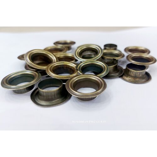 Khoen bạt khoen ore 14mm Khuy mắt cáo đóng bạt 14ly Bằng sắt Màu Đồng Bịch 100 khoen + 100 Long đền