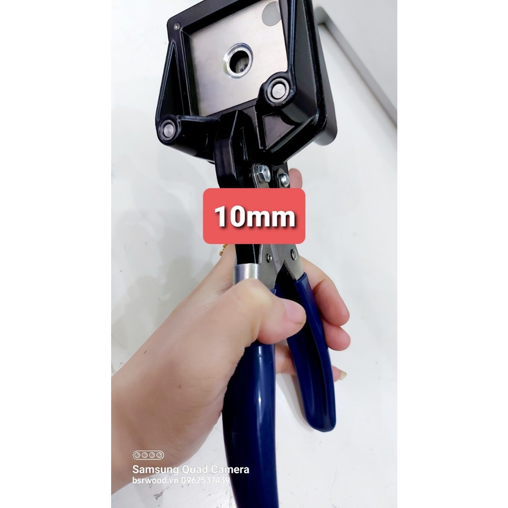 Kìm bấm lỗ 10mm,12mm,14mm,16mm,18mm, 20mm Kềm bấm lỗ tròn size lớn cho bạt xe, túi giấy, bao bì, bìa cứng - Ảnh 3