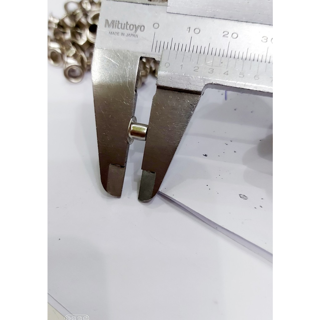 Khoen ore mắt cáo 4mm Chân cao 5ly Bằng Thau không gỉ Màu bạc màu vàng Khuy mắt cáo bấm vải, quần áo, túi xách, đồ da - Ảnh 7