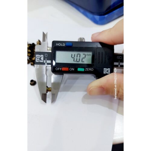 Alternative view of Khoen mắt cáo ore 3mm (3 li) Bằng thau không gỉ Màu Đồng Khuy bấm vải, bấm giấy Túi 100 cái (có long đền)