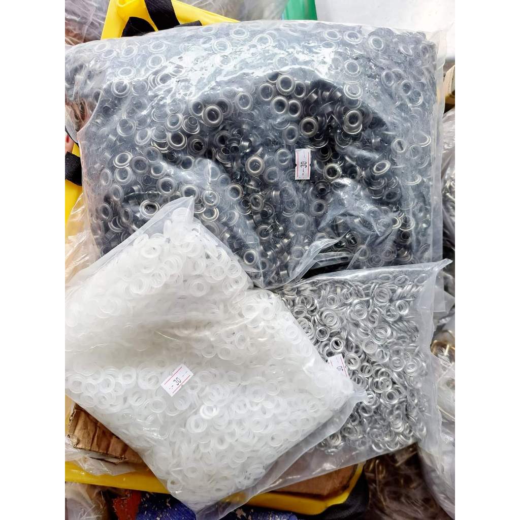 Khoen mắt cáo ore 6mm (khoen 6 ly màu khói) + long đền nhựa Khoen chuyên dùng cho quần áo xuất khẩu - Ảnh 8
