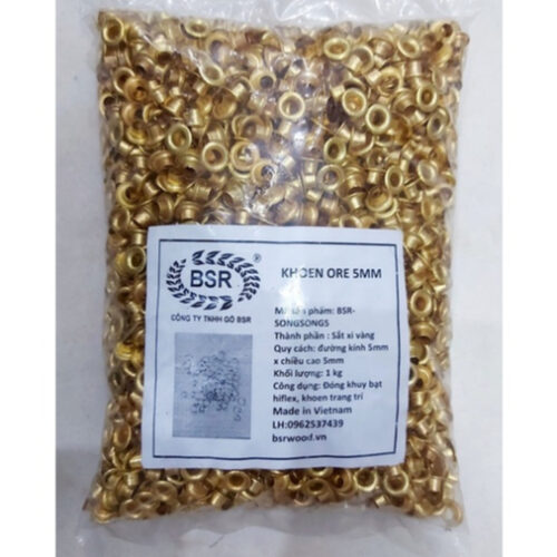 1KG Khoen ore mắt cáo 5mm Sắt xi màu Khuy ore mắt cáo bấm bạt, túi giấy Không long đền