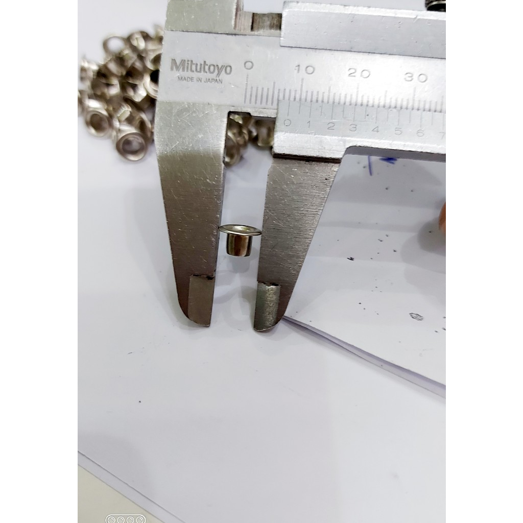 Khoen ore mắt cáo 4mm Chân cao 5ly Bằng Thau không gỉ Màu bạc màu vàng Khuy mắt cáo bấm vải, quần áo, túi xách, đồ da - Ảnh 6