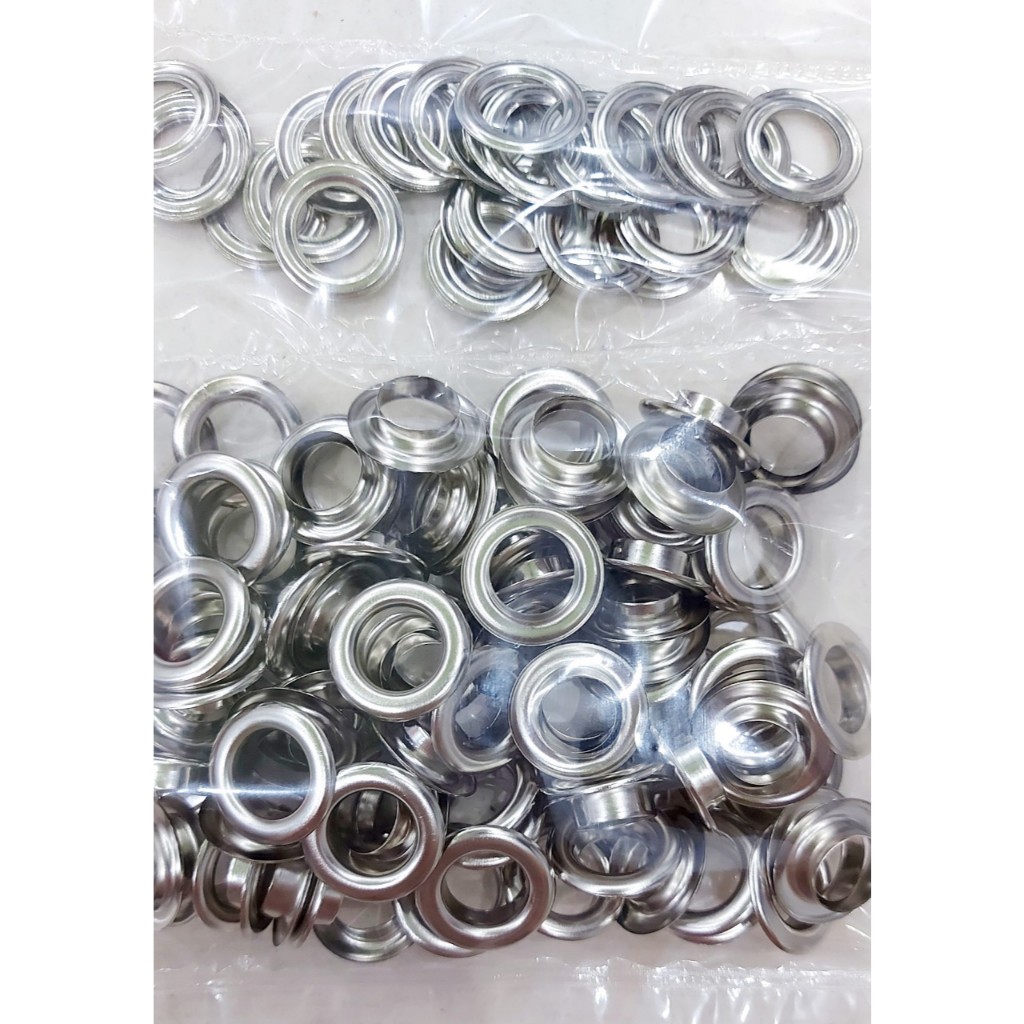 Khoen ore 14mm Khoen mắt cáo 14 ly Chân Cao 6mm Túi 100 cái Bằng Thau không gỉ Khuy mắt cáo bấm vải Phụ liệu may mặc - Ảnh 2