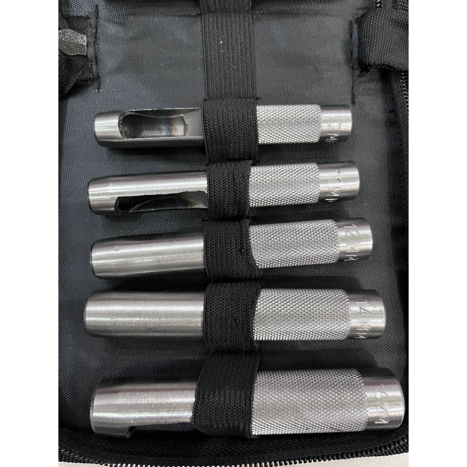 Bộ cây đục lỗ tròn (12 cây 3-16mm / 15 cây 3-25mm) Thép cacbon Sắc bén Hàng nhập loại tốt - Ảnh 8